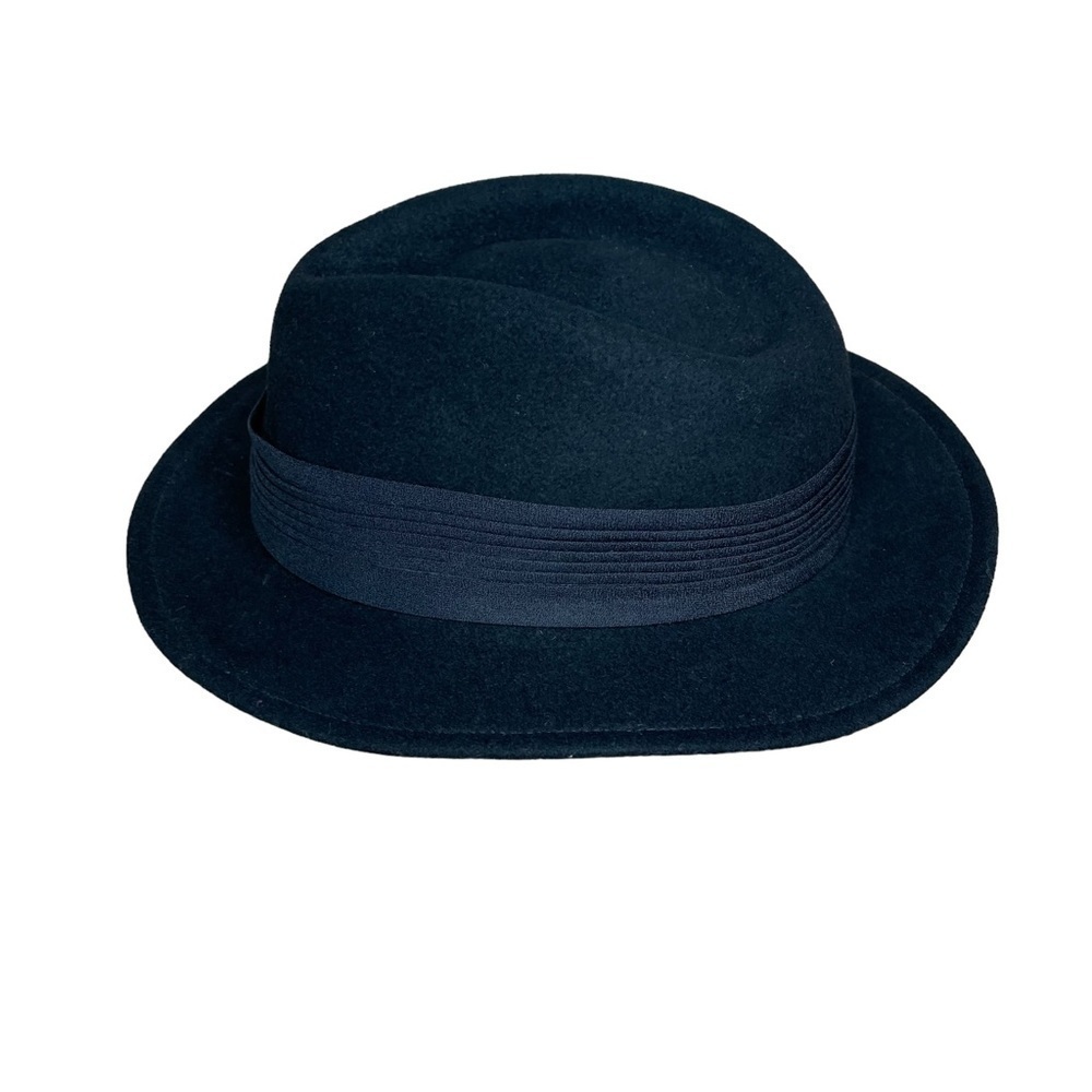 Doeskin Felt Bollman Black Hat Co 100% Wool Buckle Made in USA - Picture 5 of 8